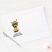 Crazy Green Cartoon Duck Different Reality Rechthoekige Sticker (Envelop)