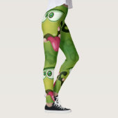 Crazy Green Monster Face Leggings (Rechts)