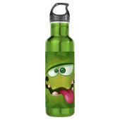 Crazy Green Monster Face Waterfles (Voorkant)