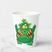 Crazy Green Monster Papieren Bekers (Voorkant)