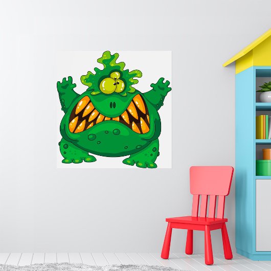 Crazy Green Monster Poster
