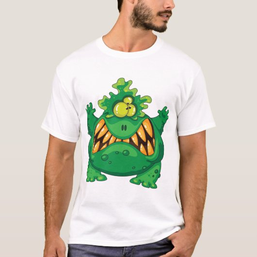 Crazy Green Monster T-shirt (Voorkant)