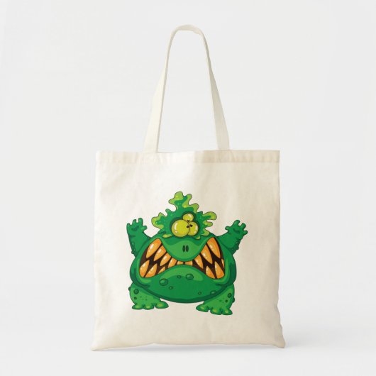 Crazy Green Monster Tote Bag (Voorkant)