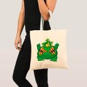 Crazy Green Monster Tote Bag