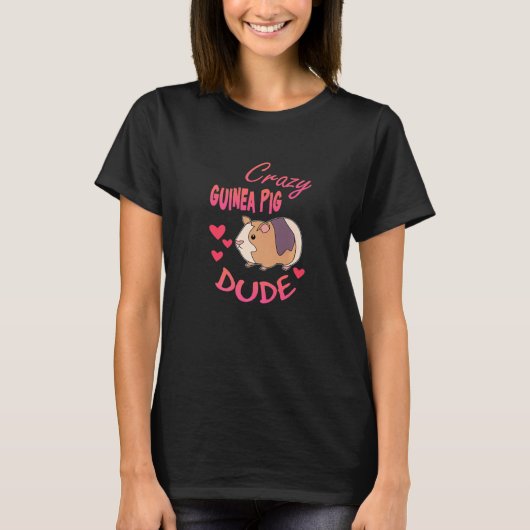 Crazy Guinea Pig Lady Graphic Dierenvriend Pet Own T-shirt (Voorkant)