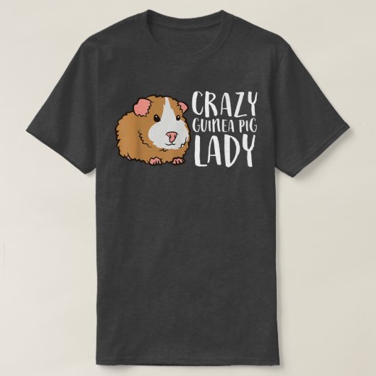 Crazy Guinea Pig Lady Pet Women Guinee T-shirt (Design voorkant)