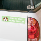 Crazy Guinea Pig Woman Car Bumpersticker (Op Truck)
