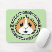 Crazy Guinee Pig Woman Mousemat Muismat (Met muis)