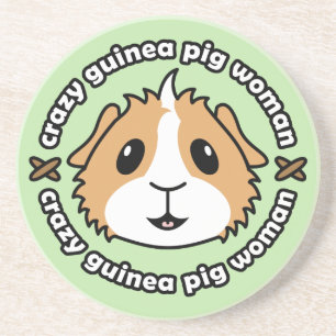 Crazy Guinee Pig Woman Onderzetter