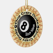 Crazy guy Eightball Keramisch Ornament (Rechts)