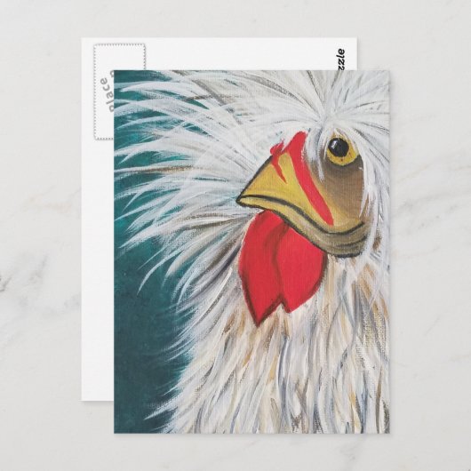 Crazy Hair Chicken Briefkaart (Voorkant / Achterkant)