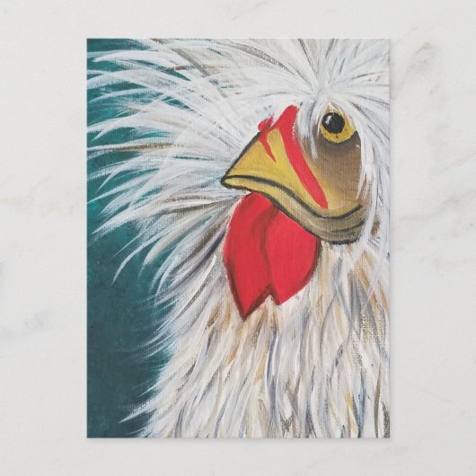 Crazy Hair Chicken Briefkaart (Voorkant)