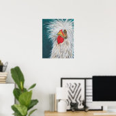Crazy Hair Chicken Poster (Thuiskantoor)