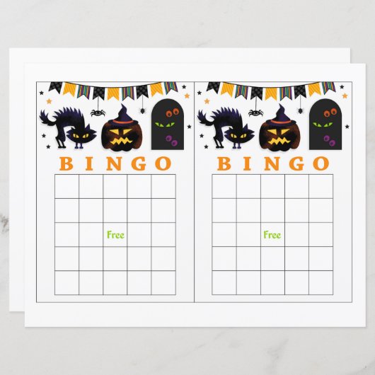 Crazy halloween bingo (Voorkant / Achterkant)