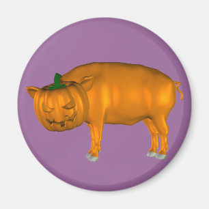 Crazy Halloween Pig Magneet