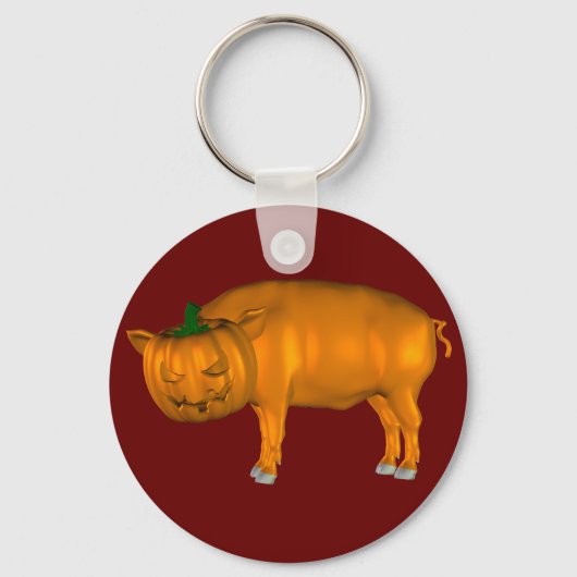Crazy Halloween Pig Sleutelhanger (Voorkant)