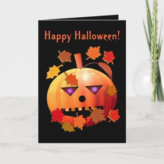 Crazy Halloween Pumpkin Kaart (Voorkant)