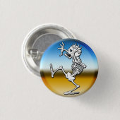Crazy Halloween Skeleton Ronde Button 3,2 Cm (Voorkant /achterkant)