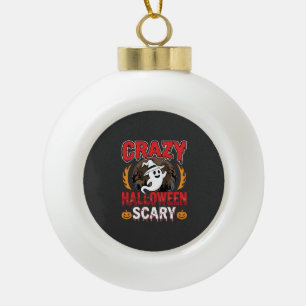 Crazy Halloween Verschrikkelijke Geest en Pompoen Keramische Bal Ornament