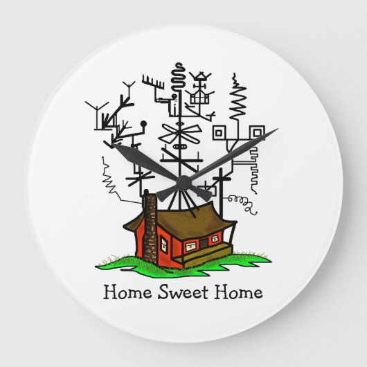 Crazy Ham Radio Antenne Clock door Brownielocks Grote Klok (Voorkant)