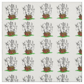 Crazy Ham Radio House Fabric Stof (Swatch)