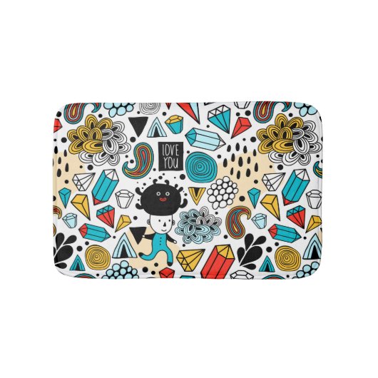 Crazy head badmat (Voorkant)