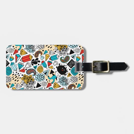 Crazy head bagagelabel (Voorkant horizontaal)