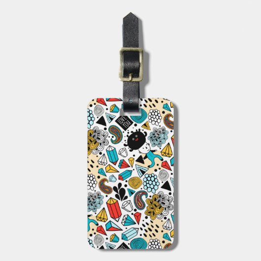 Crazy head bagagelabel (Voorkant verticaal)