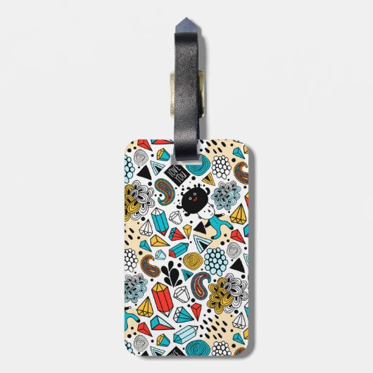 Crazy head bagagelabel (Achterkant verticaal)