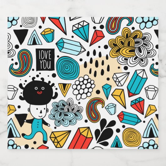 Crazy head bier etiket (Enkel label)