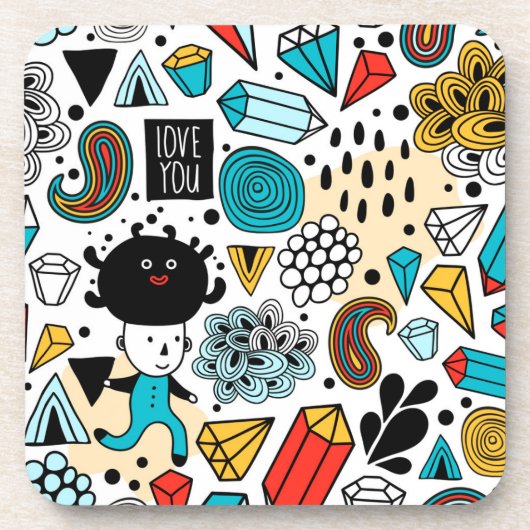 Crazy head bier onderzetter (Voorkant)