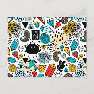 Crazy head briefkaart