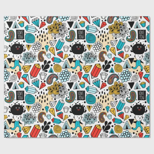 Crazy head cadeaupapier (Vlak)