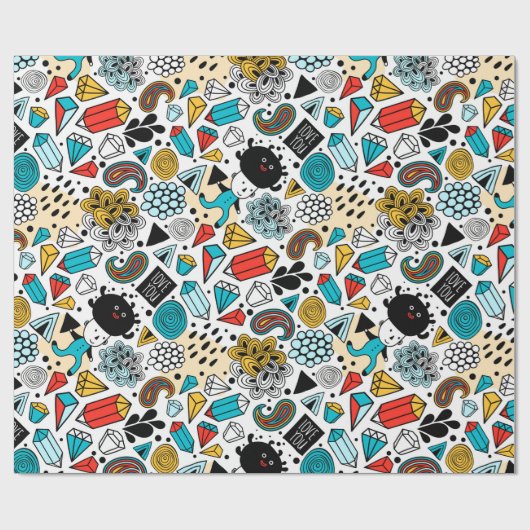 Crazy head cadeaupapier (Vlak)