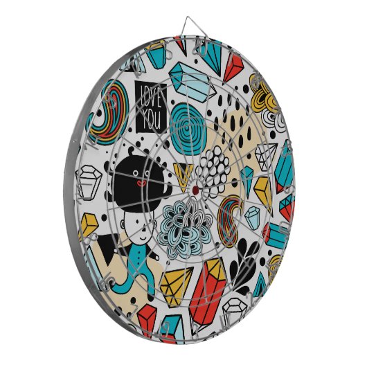 Crazy head dartbord (Voorkant Links)