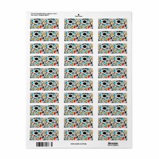 Crazy head etiket (Full Sheet)