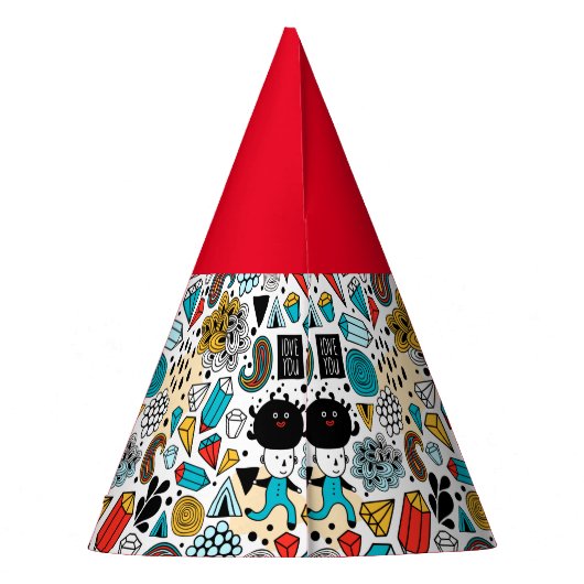 Crazy head feesthoedjes (Achterkant)