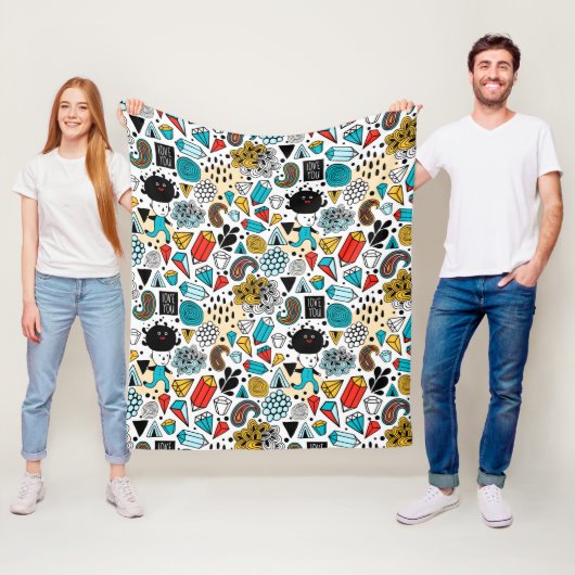 Crazy head fleece deken (In situ)