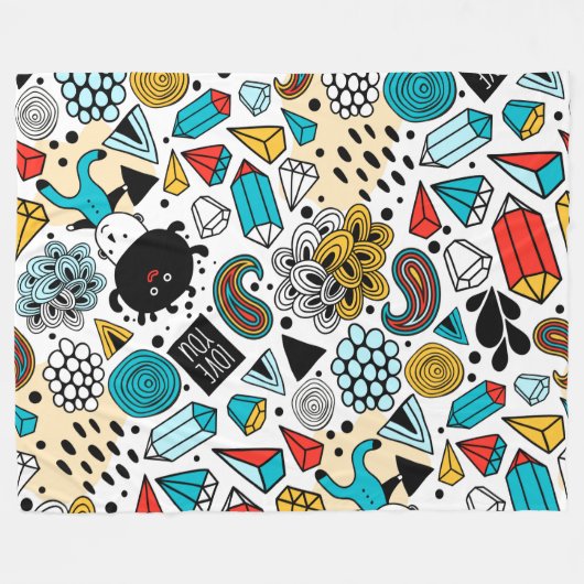 Crazy head fleece deken (Voorkant (Horizontaal))