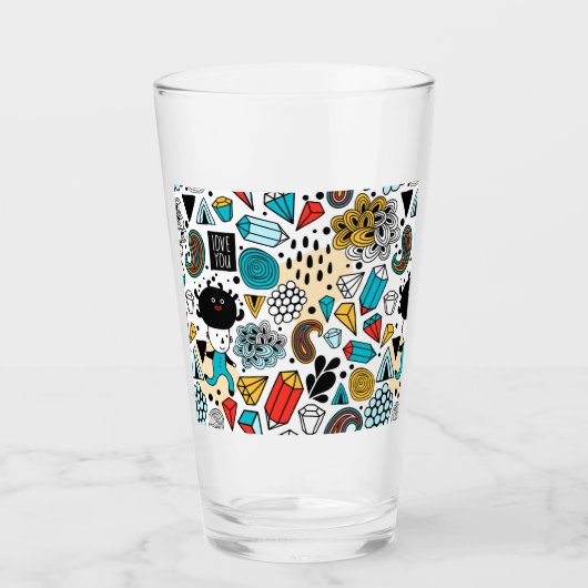 Crazy head glas (Voorkant)