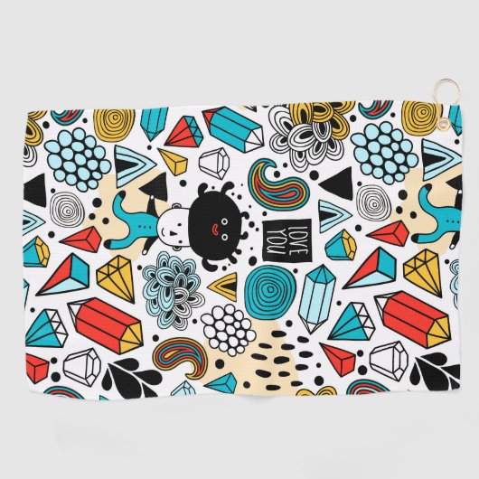 Crazy head golfhanddoek (Horizontaal)