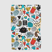 Crazy head golfhanddoek (Voorkant)
