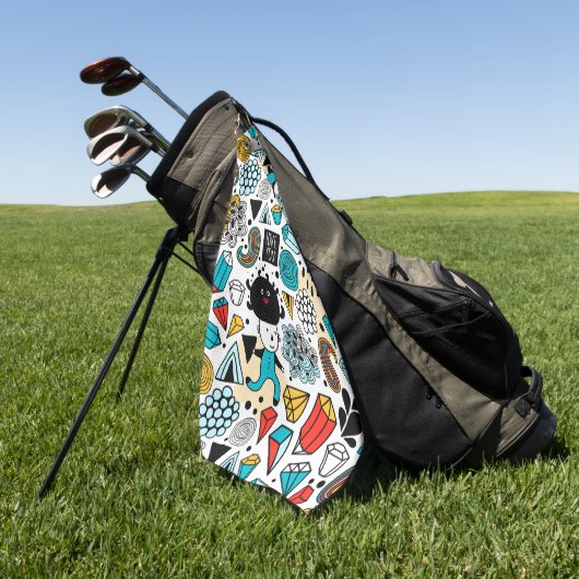 Crazy head golfhanddoek (Groen)