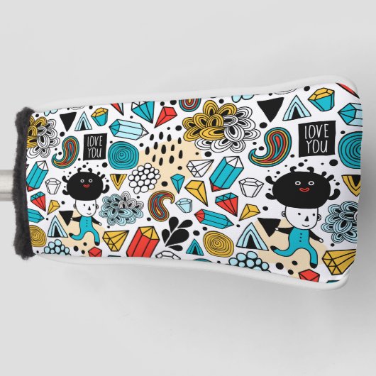 Crazy head golfheadcover (Voorkant)