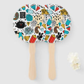 Crazy head handwaaier (Voorkant en achterkant)