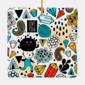 Crazy head keramisch ornament (Achterkant)