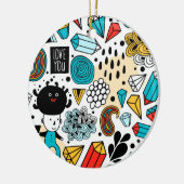 Crazy head keramisch ornament (Links)