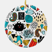 Crazy head keramisch ornament (Achterkant)