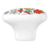 Crazy head keramische knop (Zijkant)