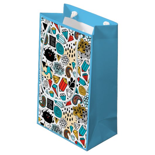 Crazy head klein cadeauzakje (Achterkant Gekanteld)